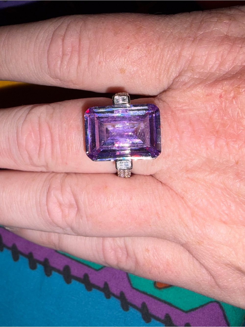 Lavender Topaz Cubic Zirconia with Rhodium Plating The Sparkle in Charge 8